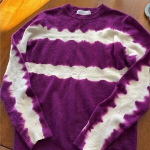 Christian Wijnants wool/ cashmere purple tyed sweater size small.Seen in Vogue
